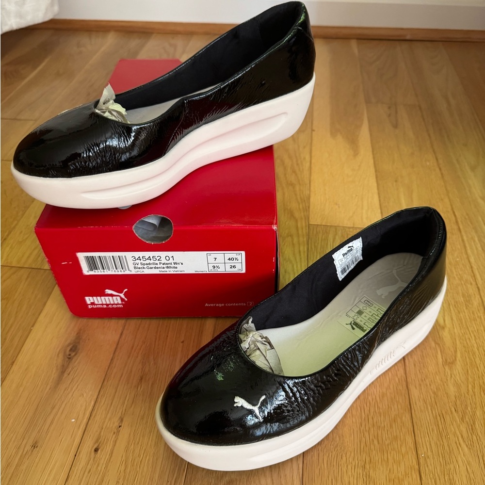 Puma platform sneakers GV Spadrille Patent Black